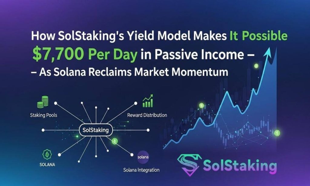 How SolStaking’s Yield Model Makes It Possible To Earn $7,700 Per Day In Passive Income — As Solana Reclaims Market Momentum